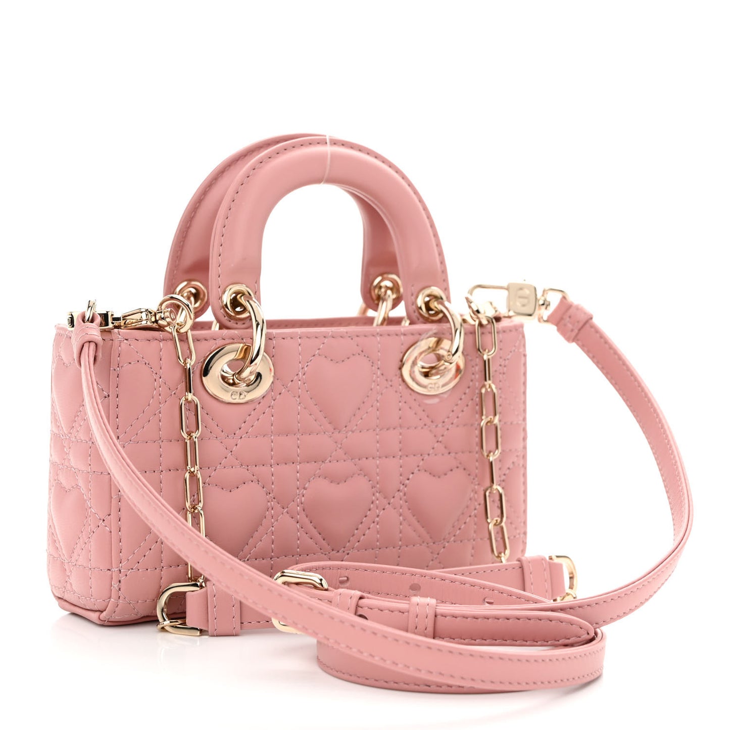 Lambskin Cannage Dioramour Micro Lady D-Joy Rose De Vents