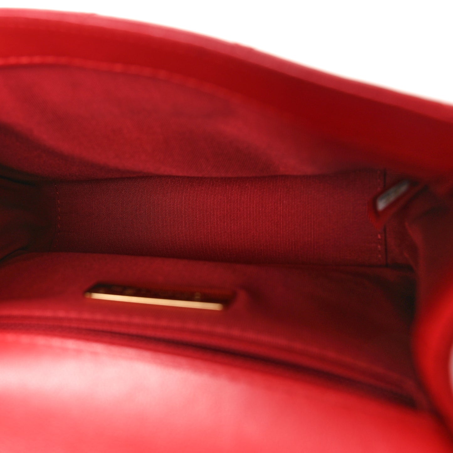 Lambskin Quilted Small Chain Infinity Top Handle Flap Dark Red