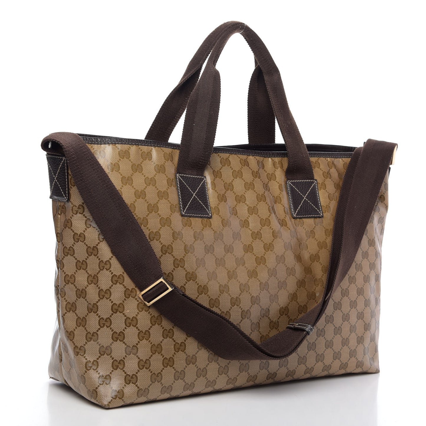 Crystal Monogram Travel Bag Dark Brown