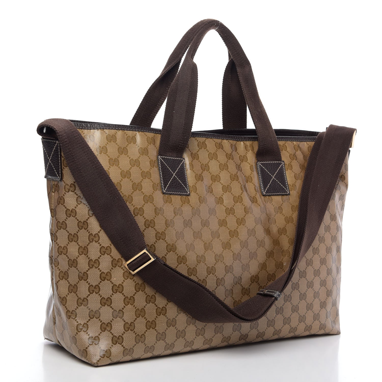 Gucci Crystal Monogram Travel Bag Dark Brown 4 of 13