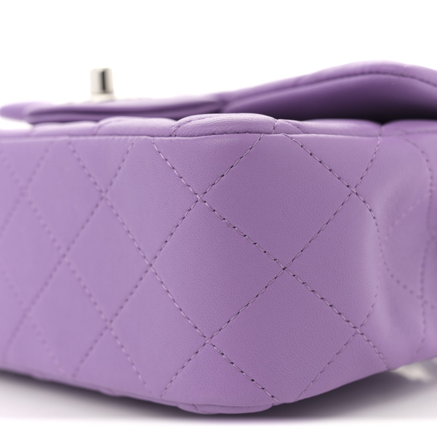 Chanel Lambskin Quilted Mini Rectangular Flap Purple 10 of 10