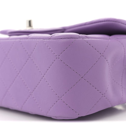 Chanel Lambskin Quilted Mini Rectangular Flap Purple 10 of 10