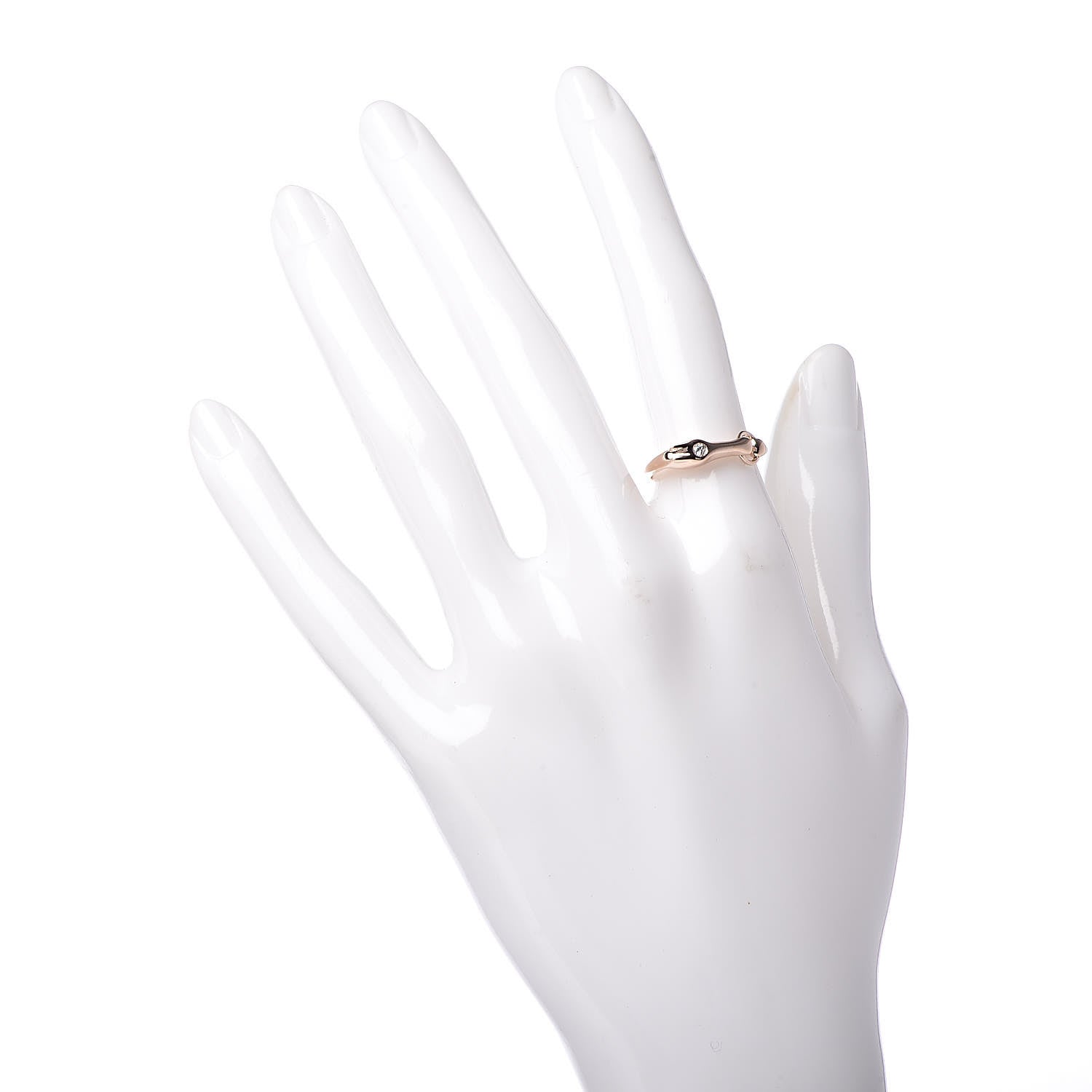 Hermes 18K Rose Gold Diamond TPM Galop Ring 51 5.75 2 of 6