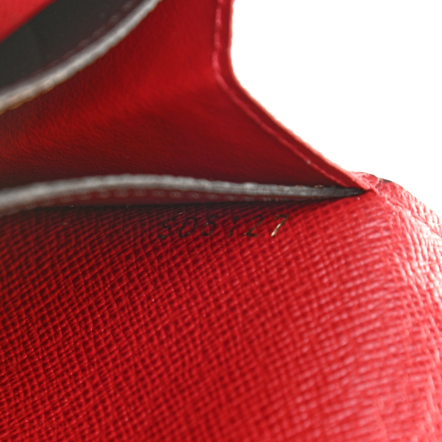 Damier Ebene Emilie Wallet Red
