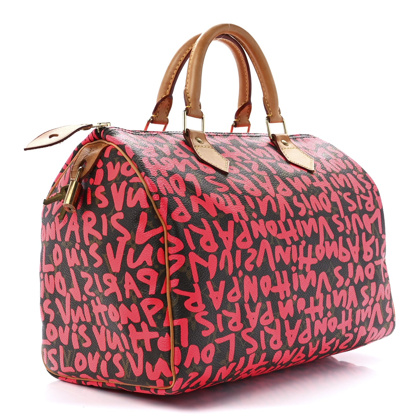 Monogram Graffiti Speedy 30 Fuchsia