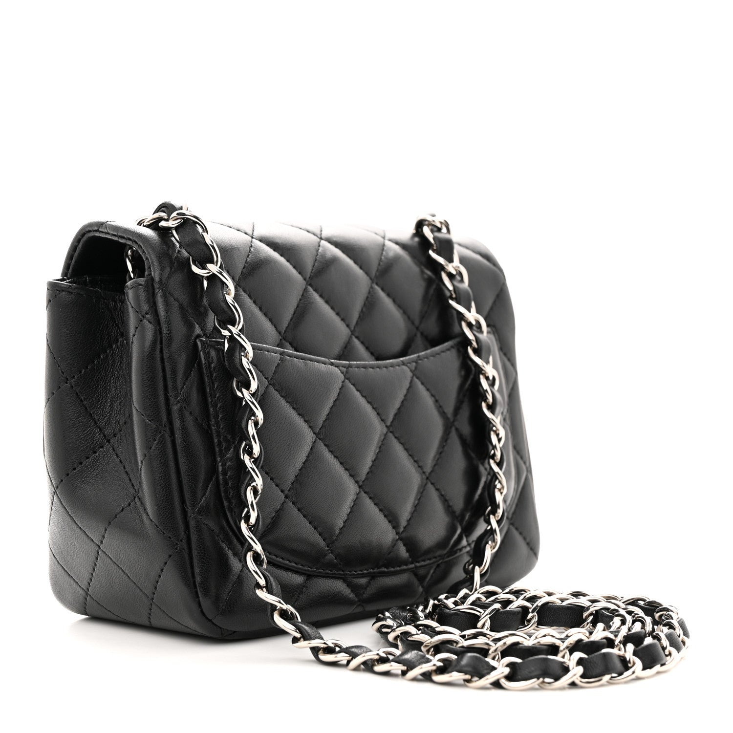 Chanel Lambskin Quilted Mini Square Flap Black 3 of 10