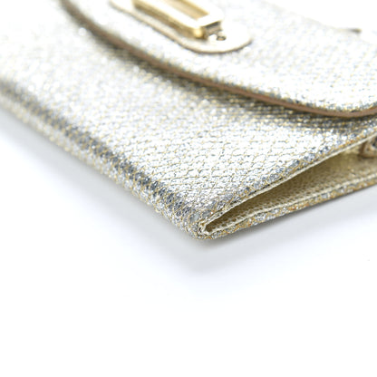 Jimmy Choo Glitter Fabric Large Riane Clutch Champagne 9 of 9