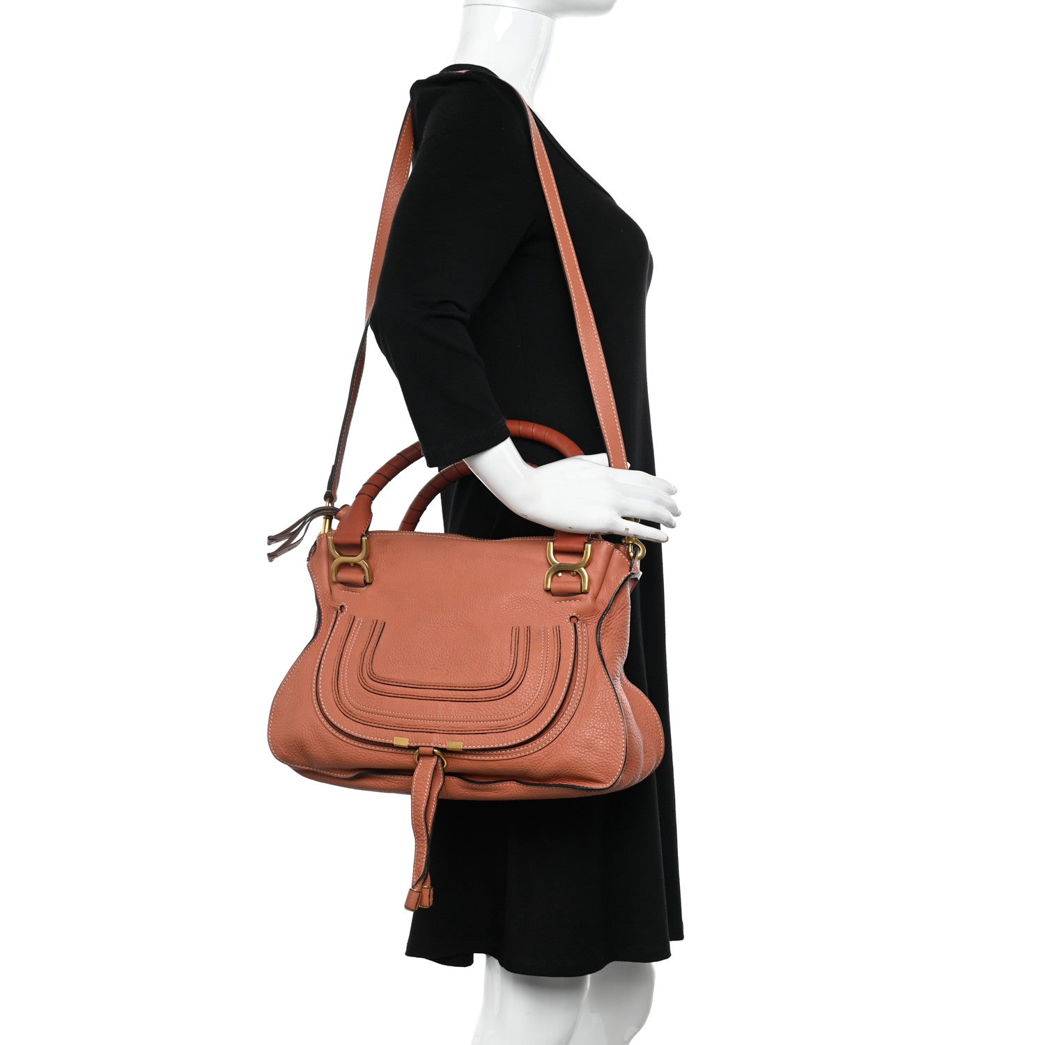 Chloe Calfskin Small Marcie Satchel Maple Leaf 2 of 14