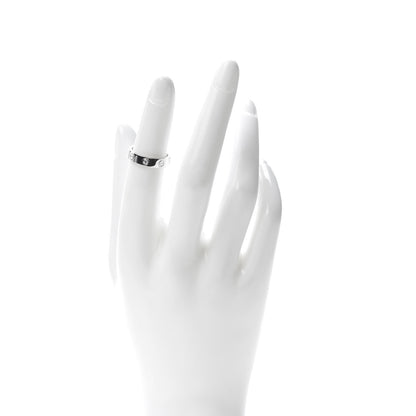 Cartier 18K White Gold Diamond 4mm LOVE Wedding Band Ring 48 4.5 2 of 5