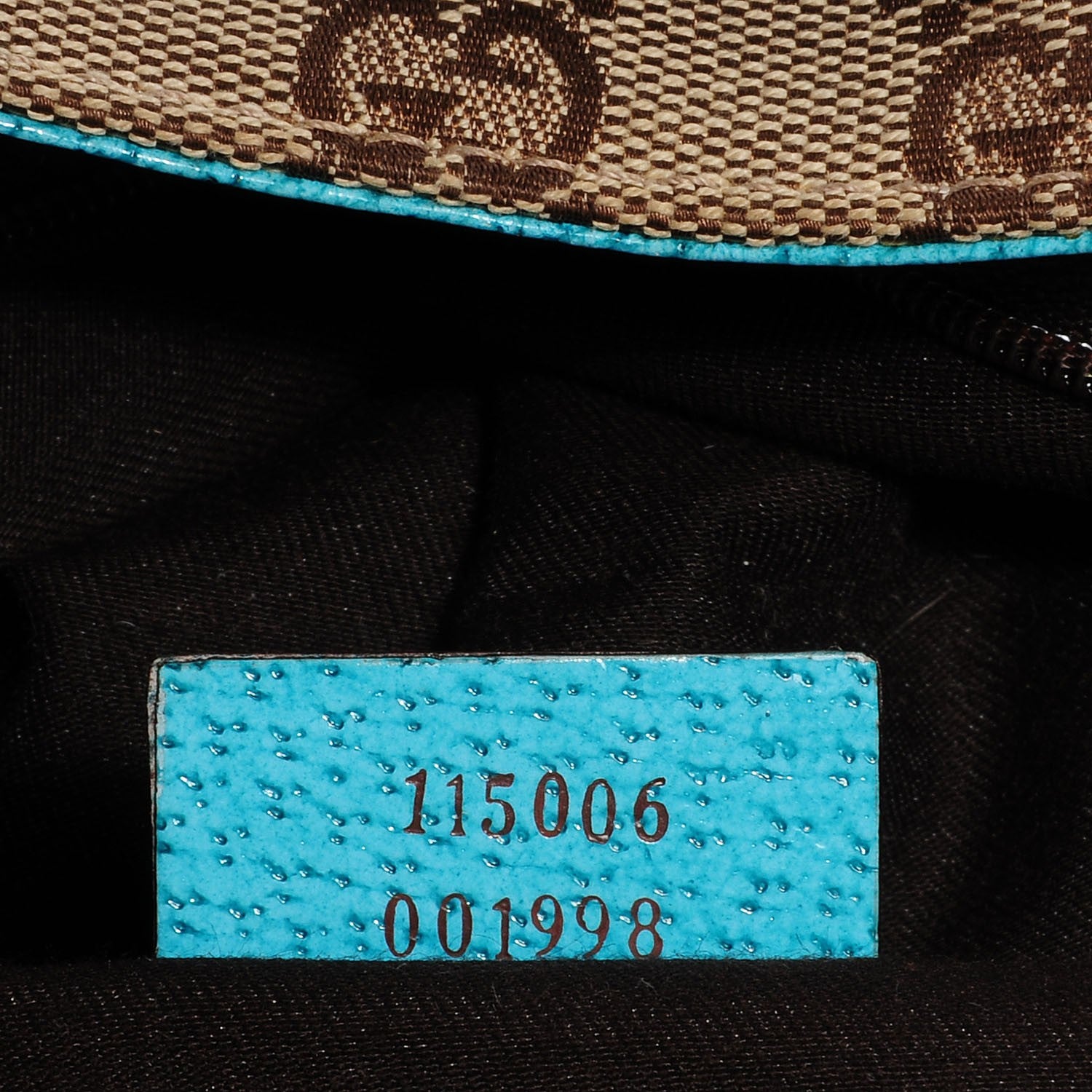 Gucci Monogram Drawstring Hobo Turquoise 6 of 7
