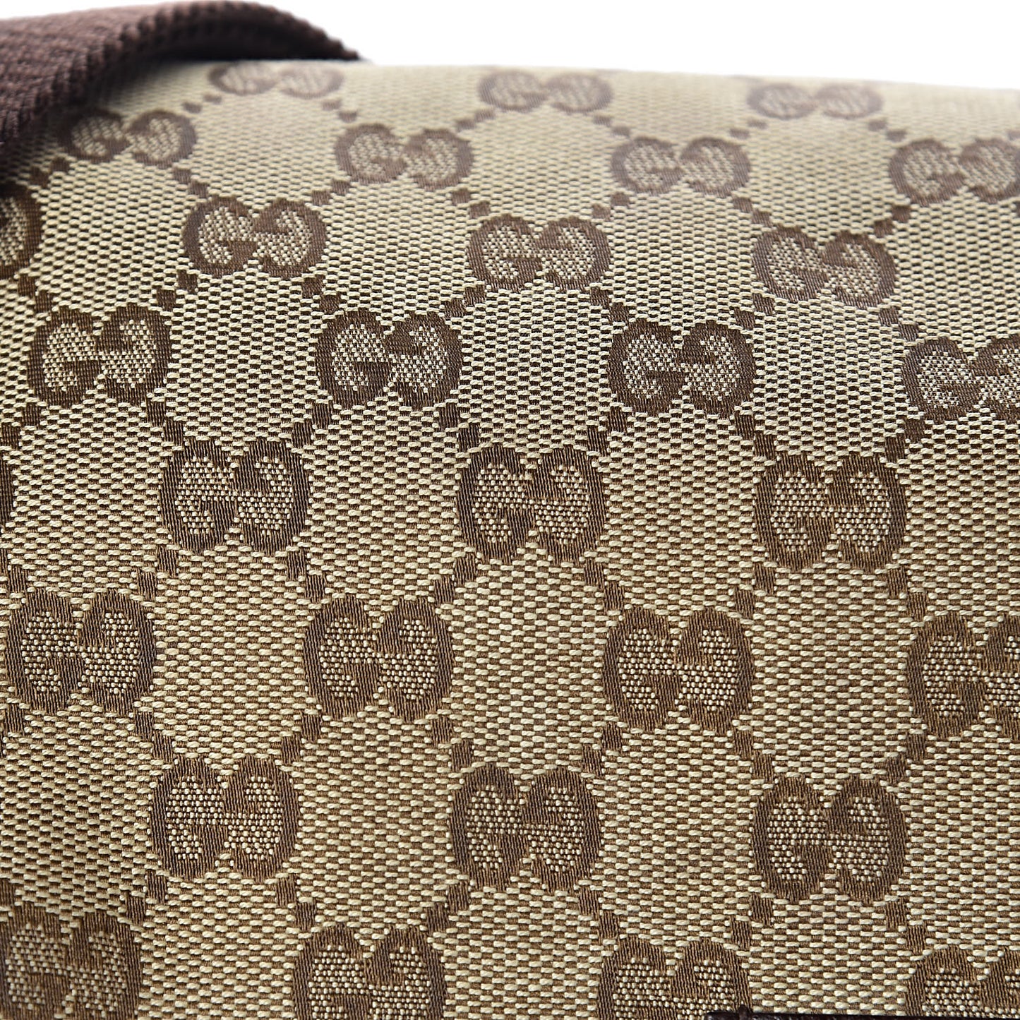 Monogram Natural Pigskin Large Diaper Bag Beige Ebony Cocoa Dark Chocolate