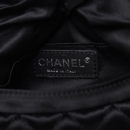 Chanel Satin Quilted Flap Clutch Black 6 of 14