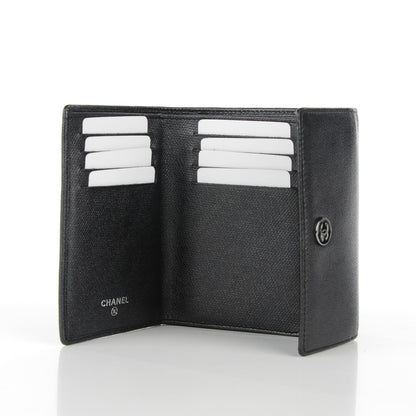 Chanel Grained Calfskin CC Button Flap Wallet Black 5 of 8