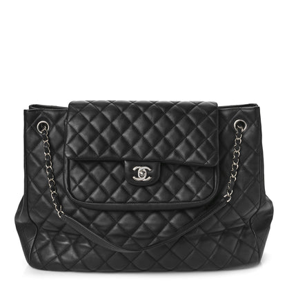 Chanel Calfskin Quilted Flap Tote Black 1 of 15