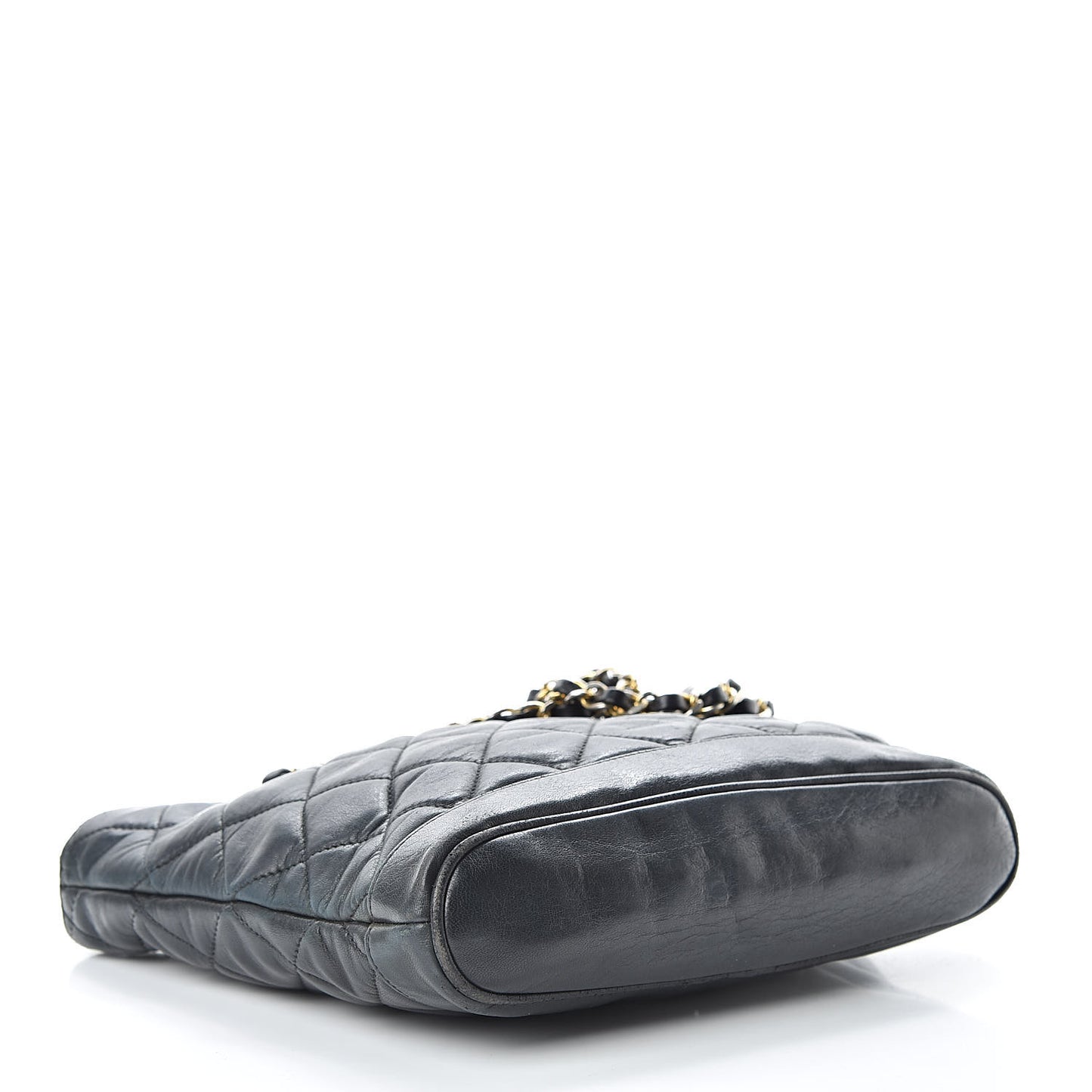 Lambskin Quilted Shoulder Bag Black