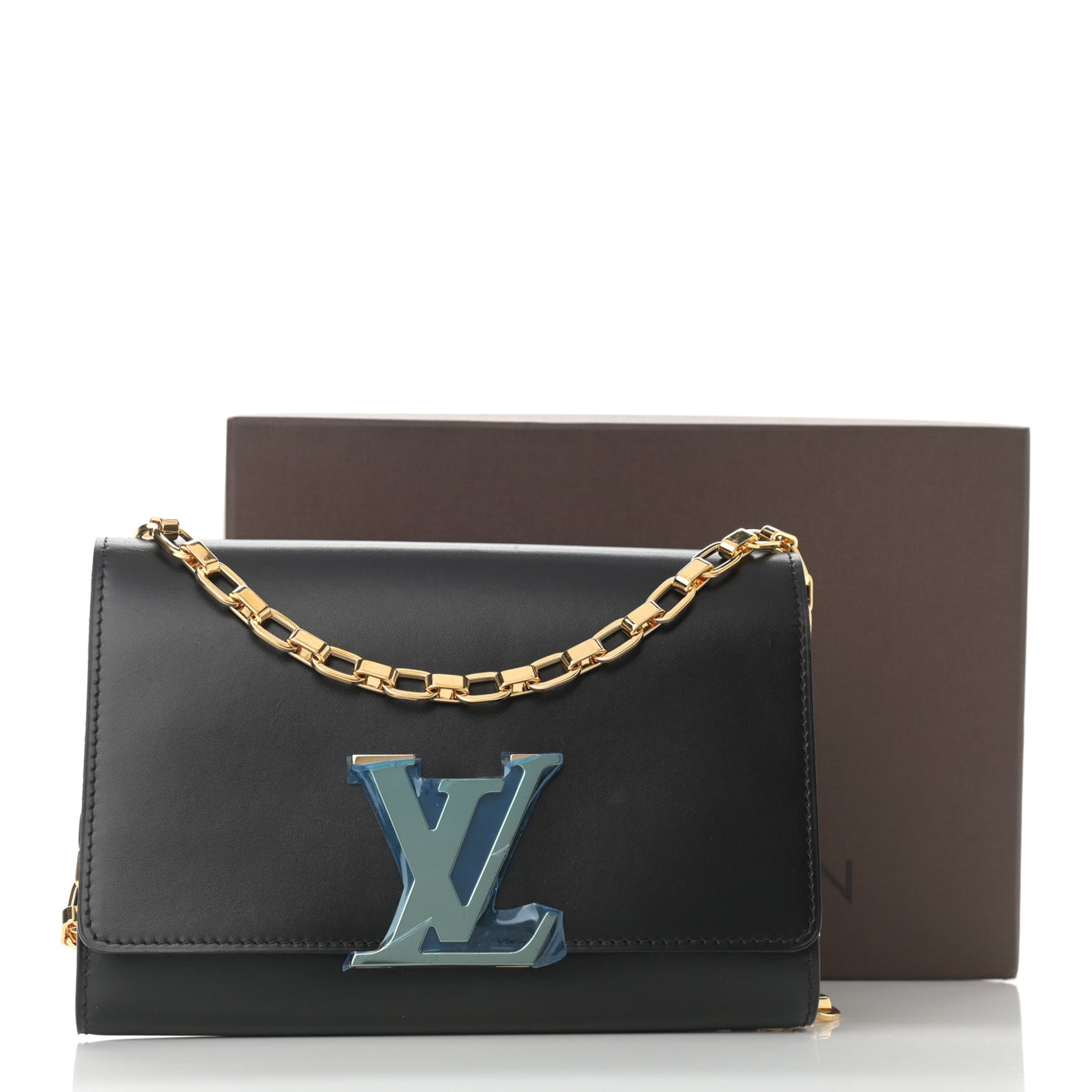 Calfskin Chain Louise MM Black