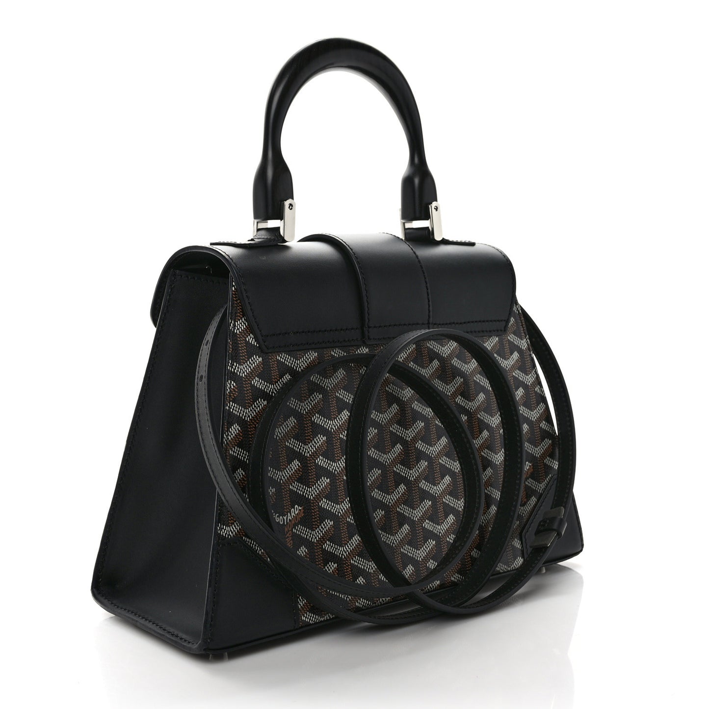 Goyardine Lettres Camouflage Saigon PM Black Pink Multicolor