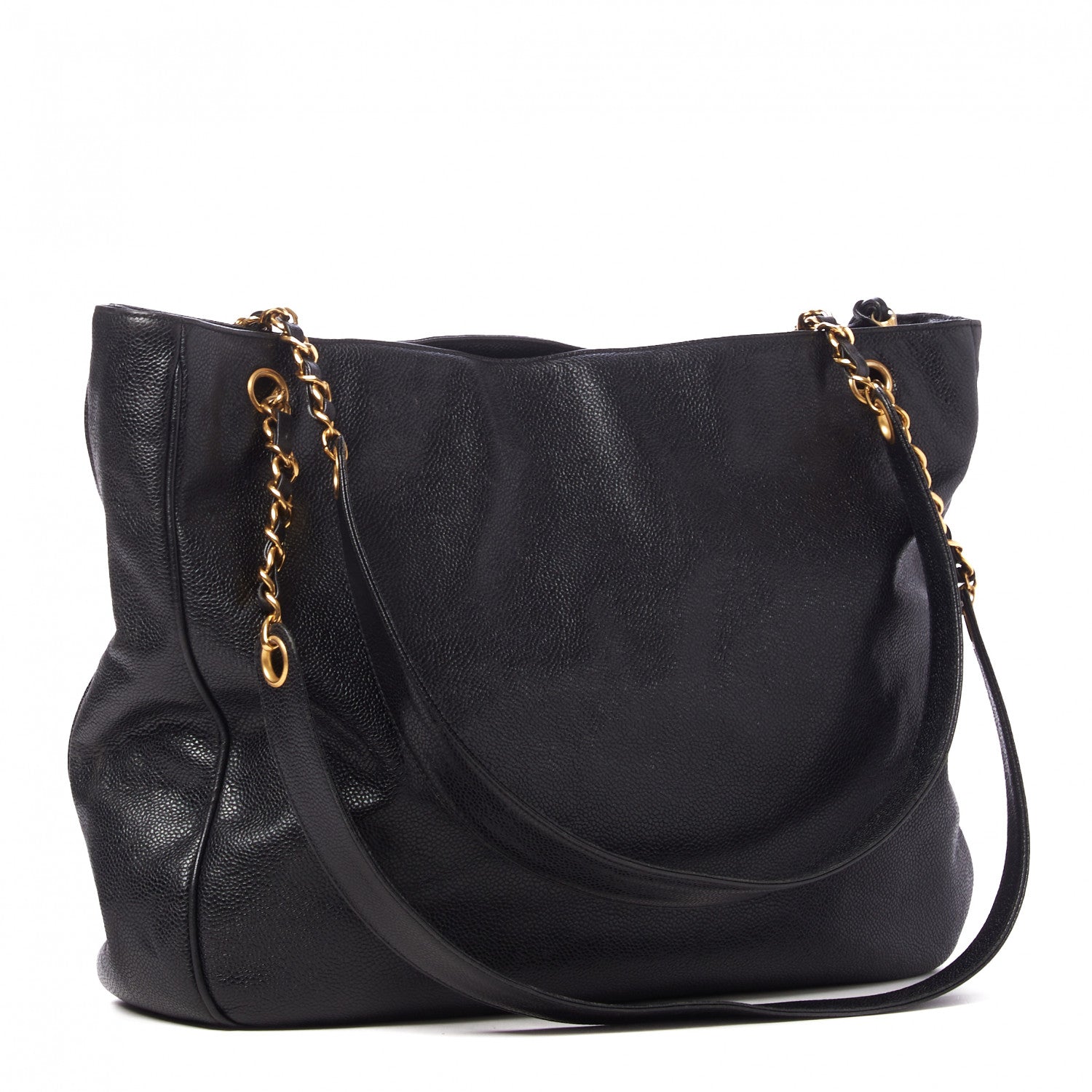 Chanel Caviar Large CC Shoulder Bag Black 2 of 9