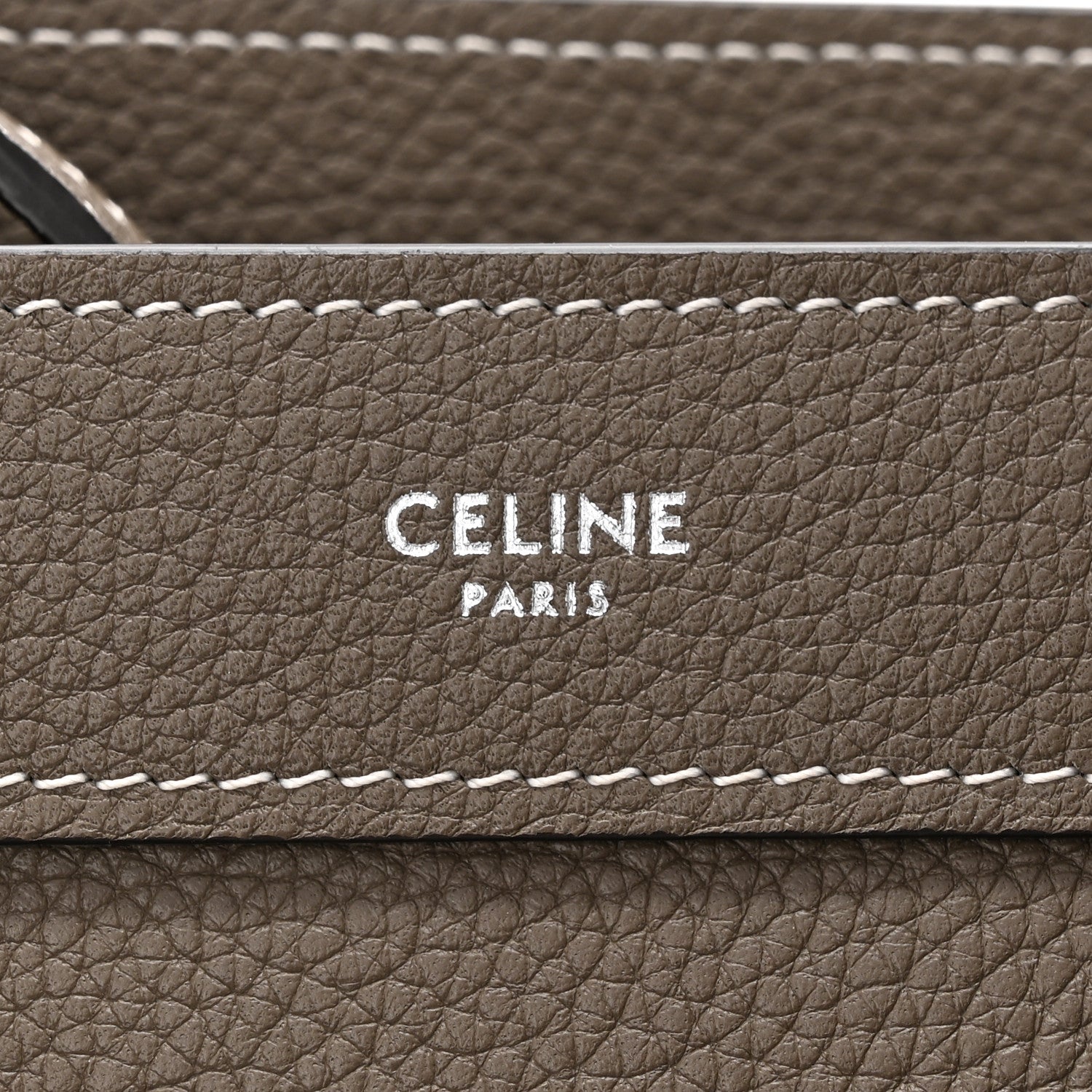 Celine Drummed Calfskin Nano Luggage Souris 6 of 11