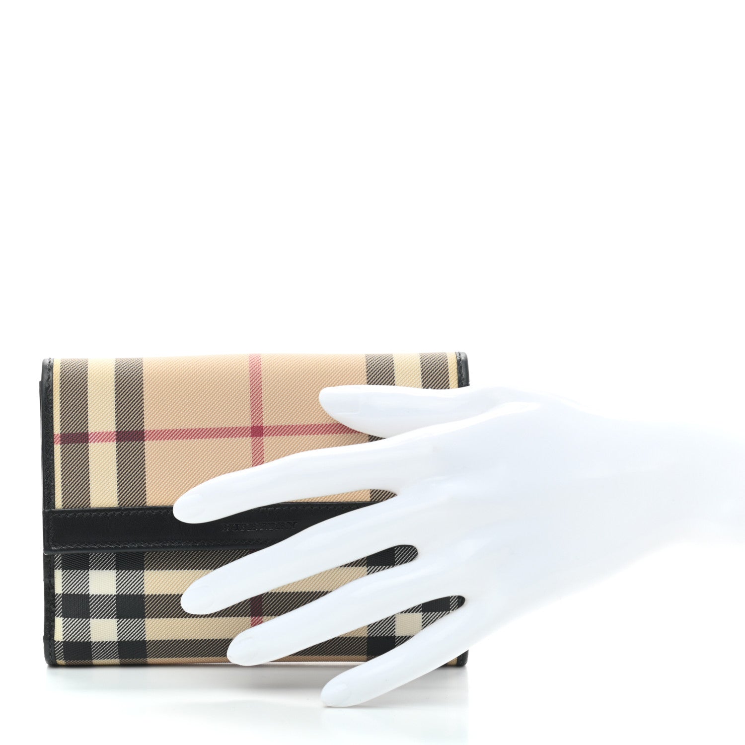 Burberry House Check Compact Wallet Black 2 of 7