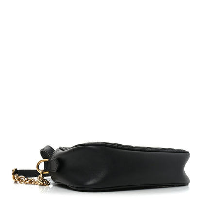 Gucci Calfskin Matelasse Small GG Marmont Chain Shoulder Bag Black 4 of 10