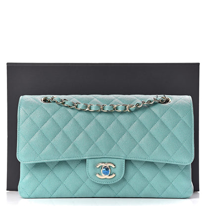 Chanel Iridescent Caviar Quilted Medium Double Flap Green 11 of 11