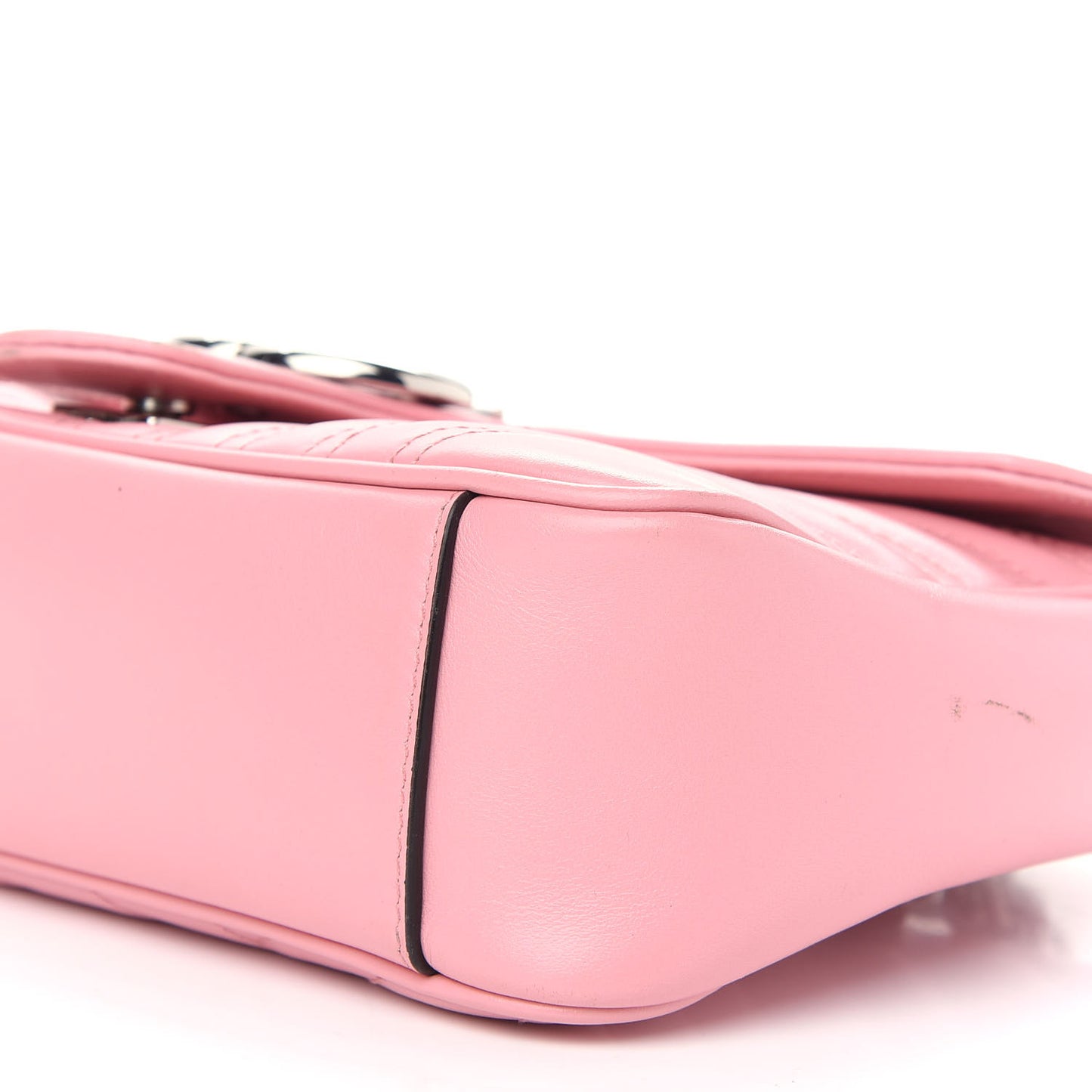 Calfskin Matelasse Small GG Marmont Shoulder Bag Wild Rose