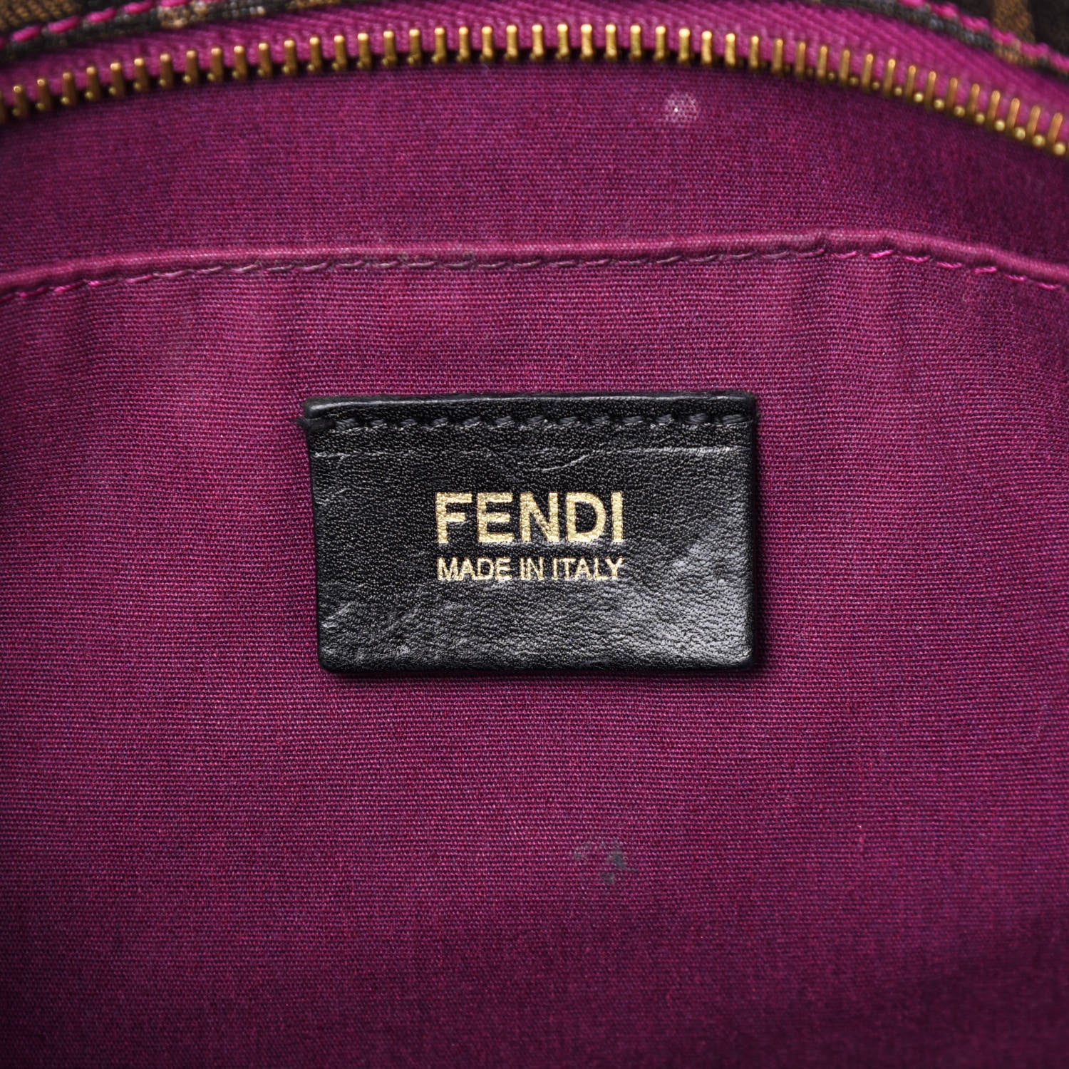 Fendi Zucca Spalmati Ladybug Print Mini Roll Tote Tobacco Pink 6 of 11