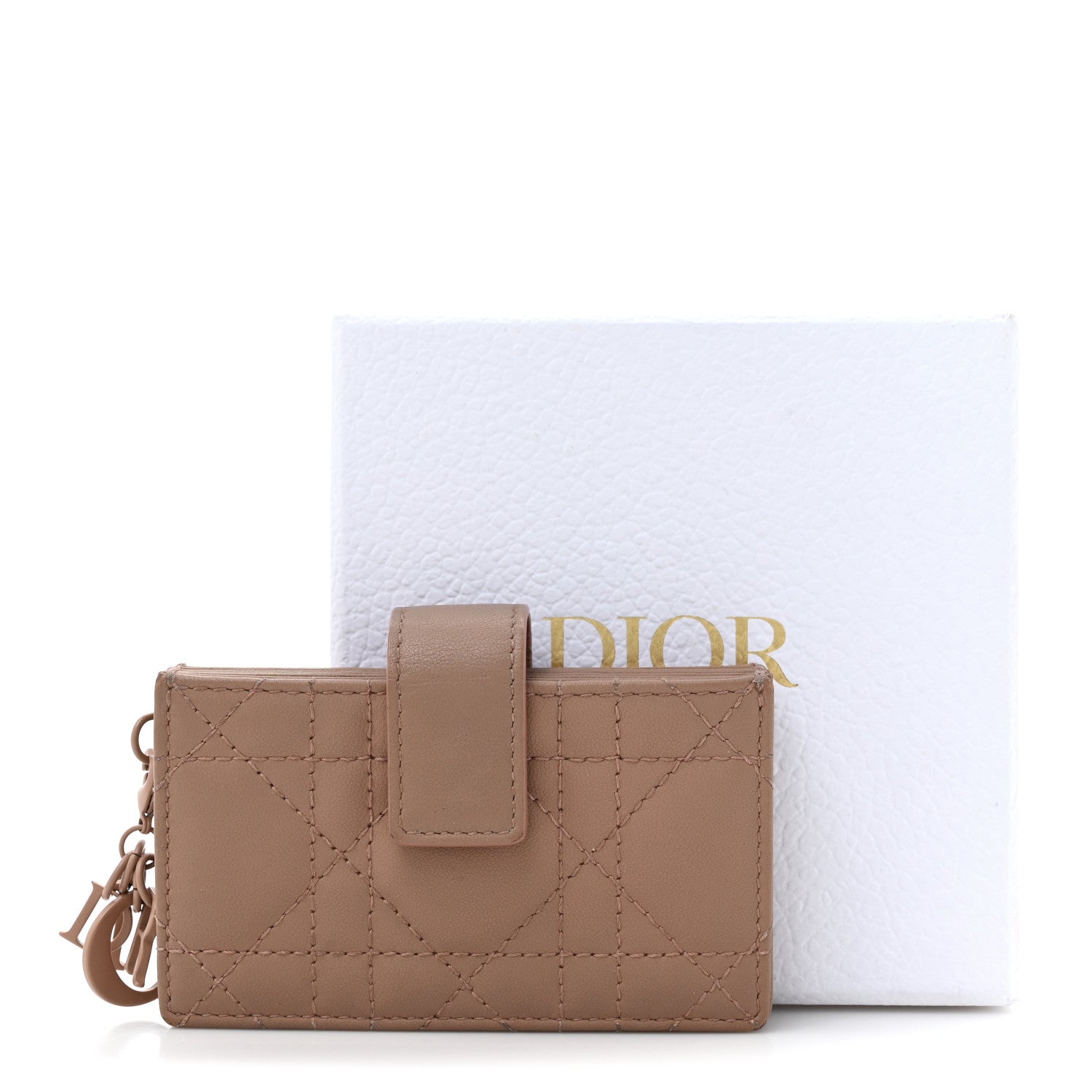 Christian Dior Ultra Matte Calfskin Cannage Lady Dior 5-Gusset Card Holder Blush Powder 13 of 13