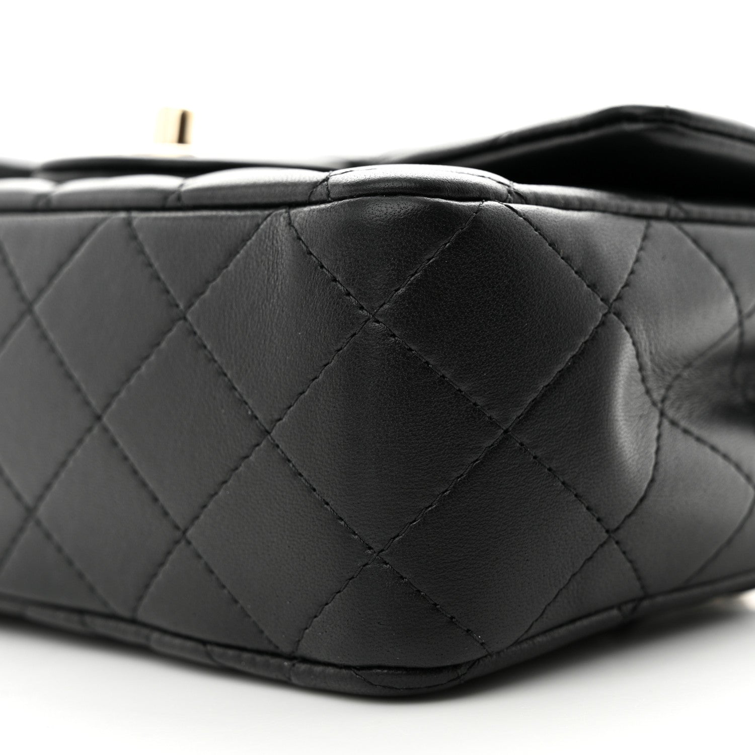Chanel Lambskin Quilted Mini Top Handle Rectangular Flap Black 11 of 11