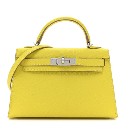 Hermes Epsom Mini Kelly Sellier 20 Lime 1 of 8
