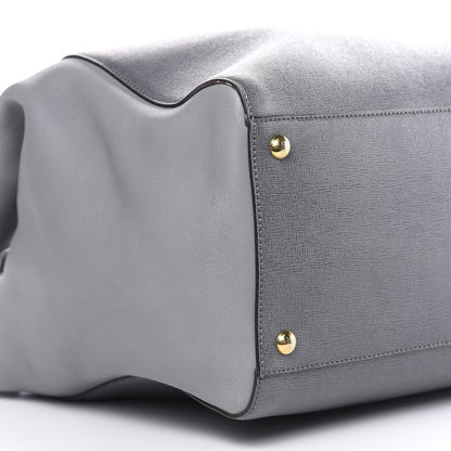 Fendi Vitello Elite Large 2Jours Tote Grigio Grigio Chiaro 6 of 15