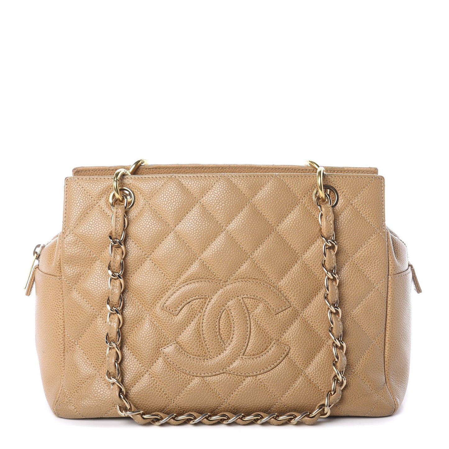Caviar Quilted Petit Timeless Tote PTT Beige