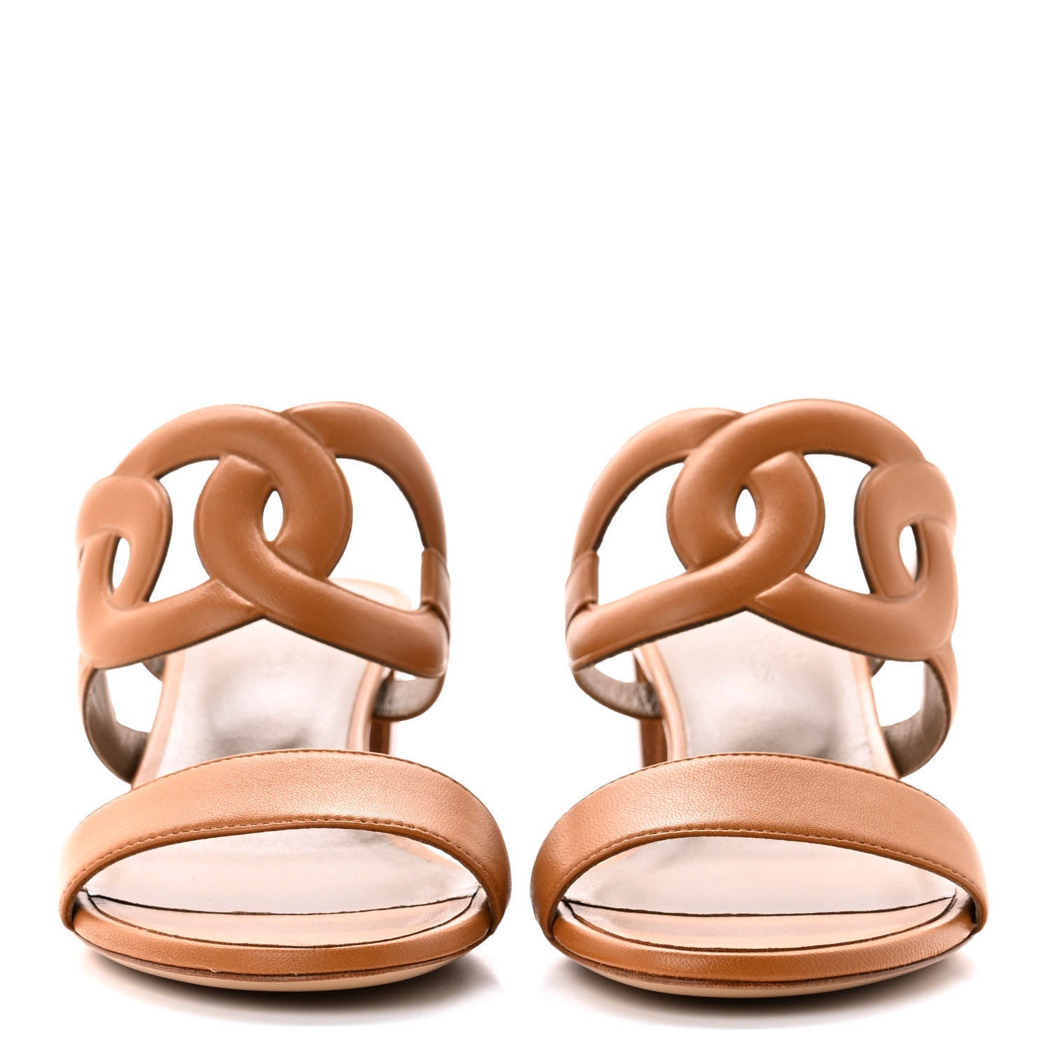 Hermes Nappa Bikini Sandals 38.5 Gold 2 of 7
