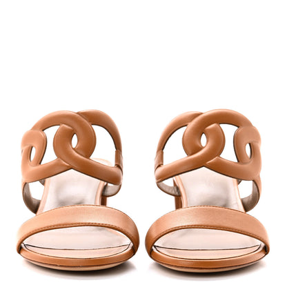 Hermes Nappa Bikini Sandals 38.5 Gold 2 of 7