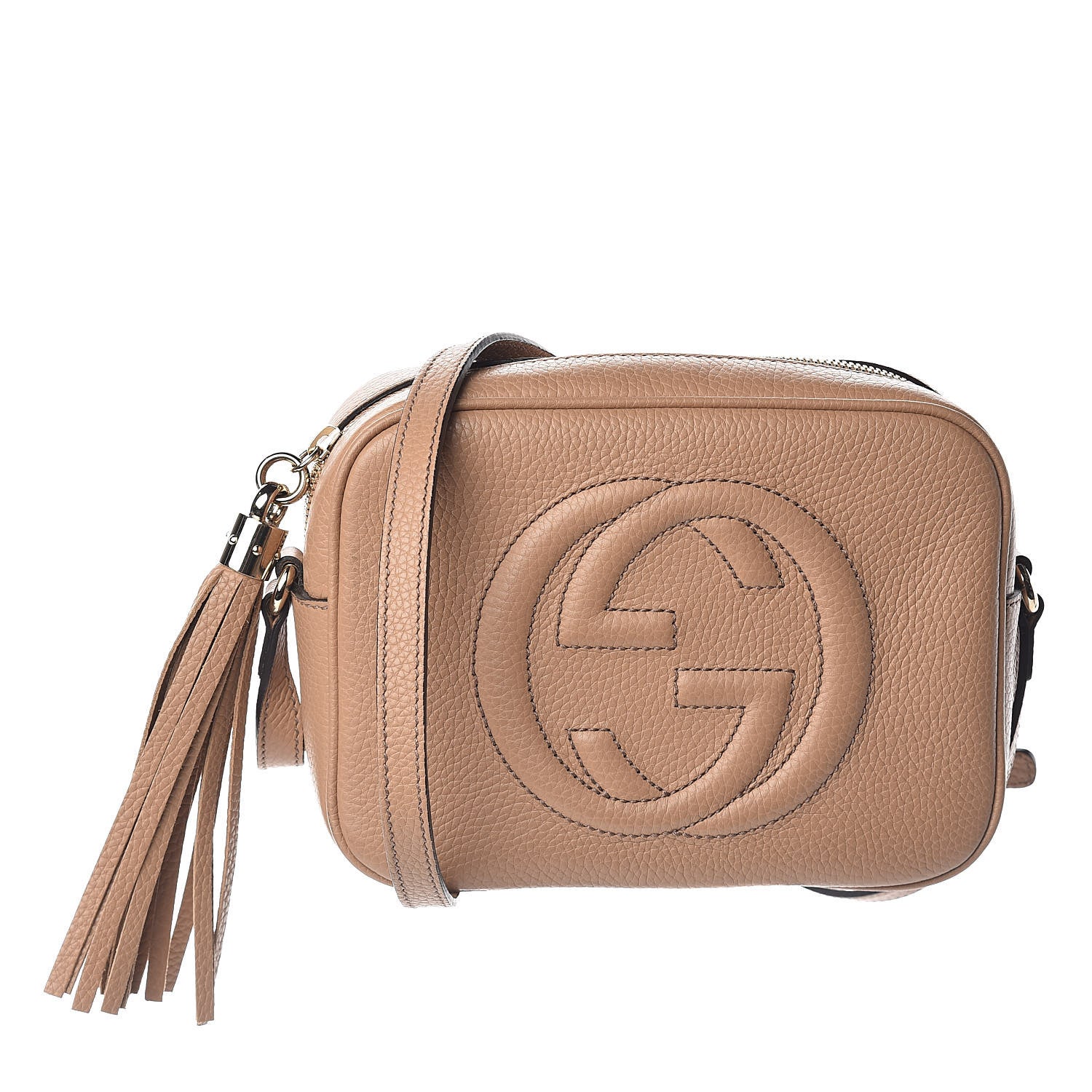Gucci Pebbled Calfskin Small Soho Disco Bag Rose Beige 1 of 10
