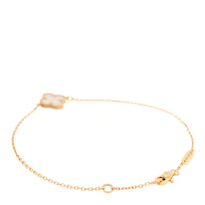 Van Cleef & Arpels 18K Yellow Gold Mother of Pearl Sweet Alhambra Bracelet 2 of 4