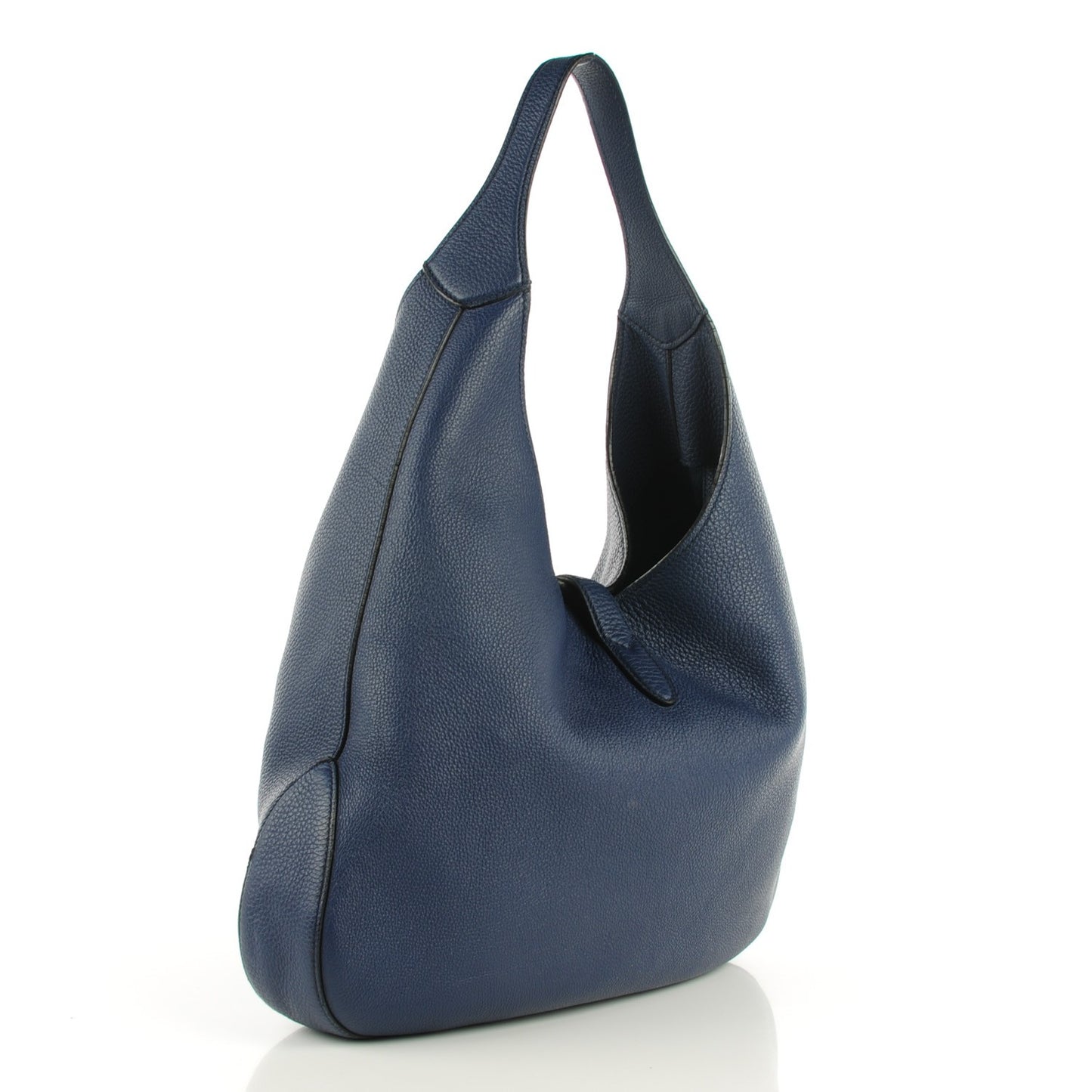 Soft Grained Calfskin Large Jackie Hobo Classic Blue Marine