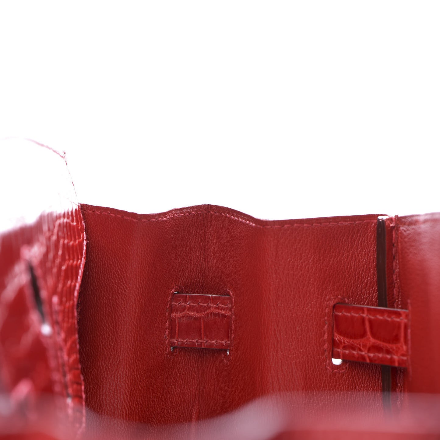Shiny Porosus Crocodile Birkin 35 Rouge Vif