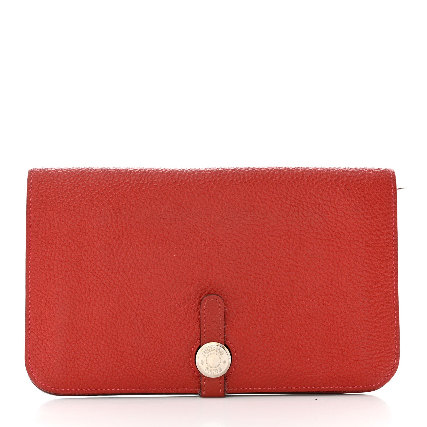 Hermes Togo Dogon Duo Wallet Rouge Casaque 2 of 11
