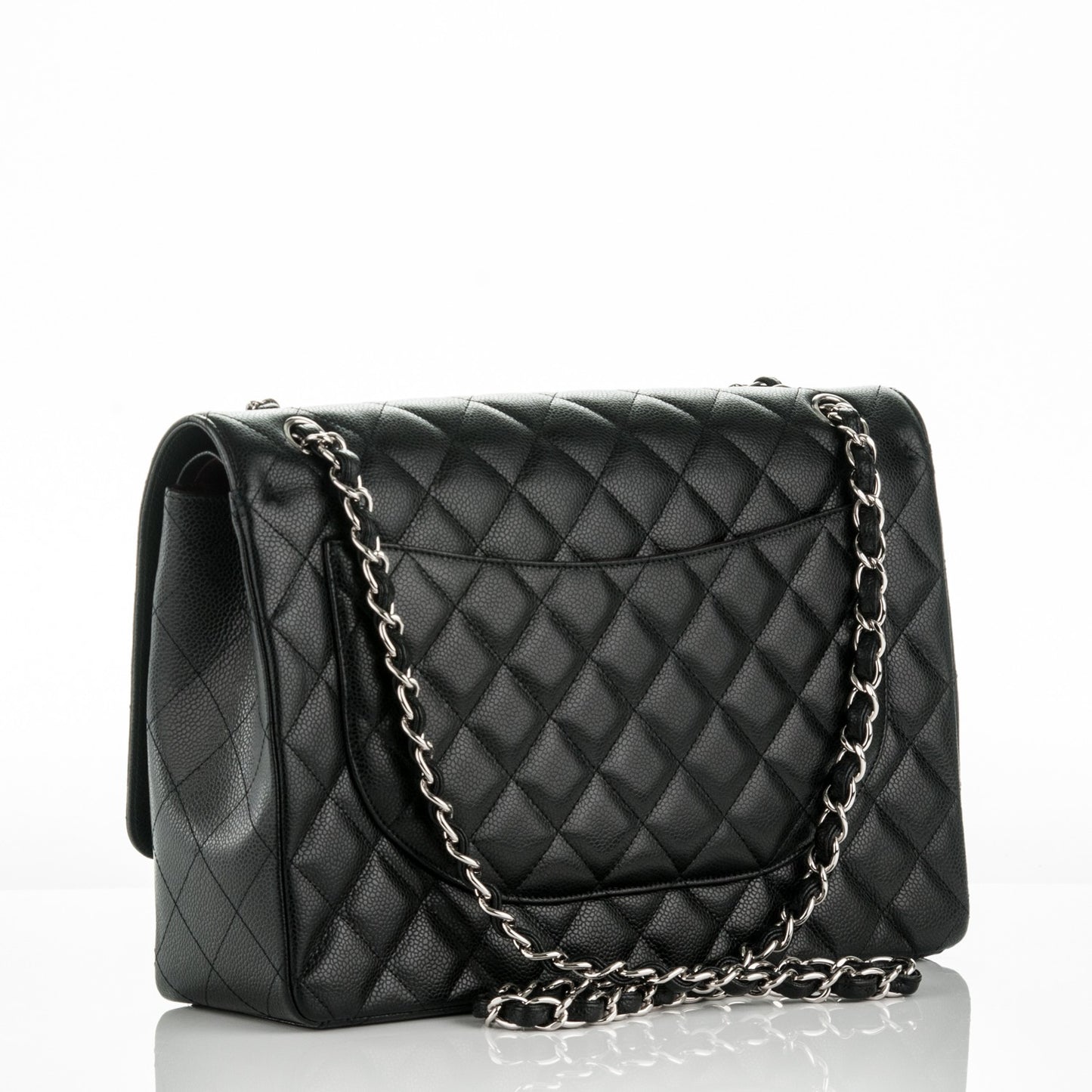 Caviar Quilted Maxi Double Flap Black