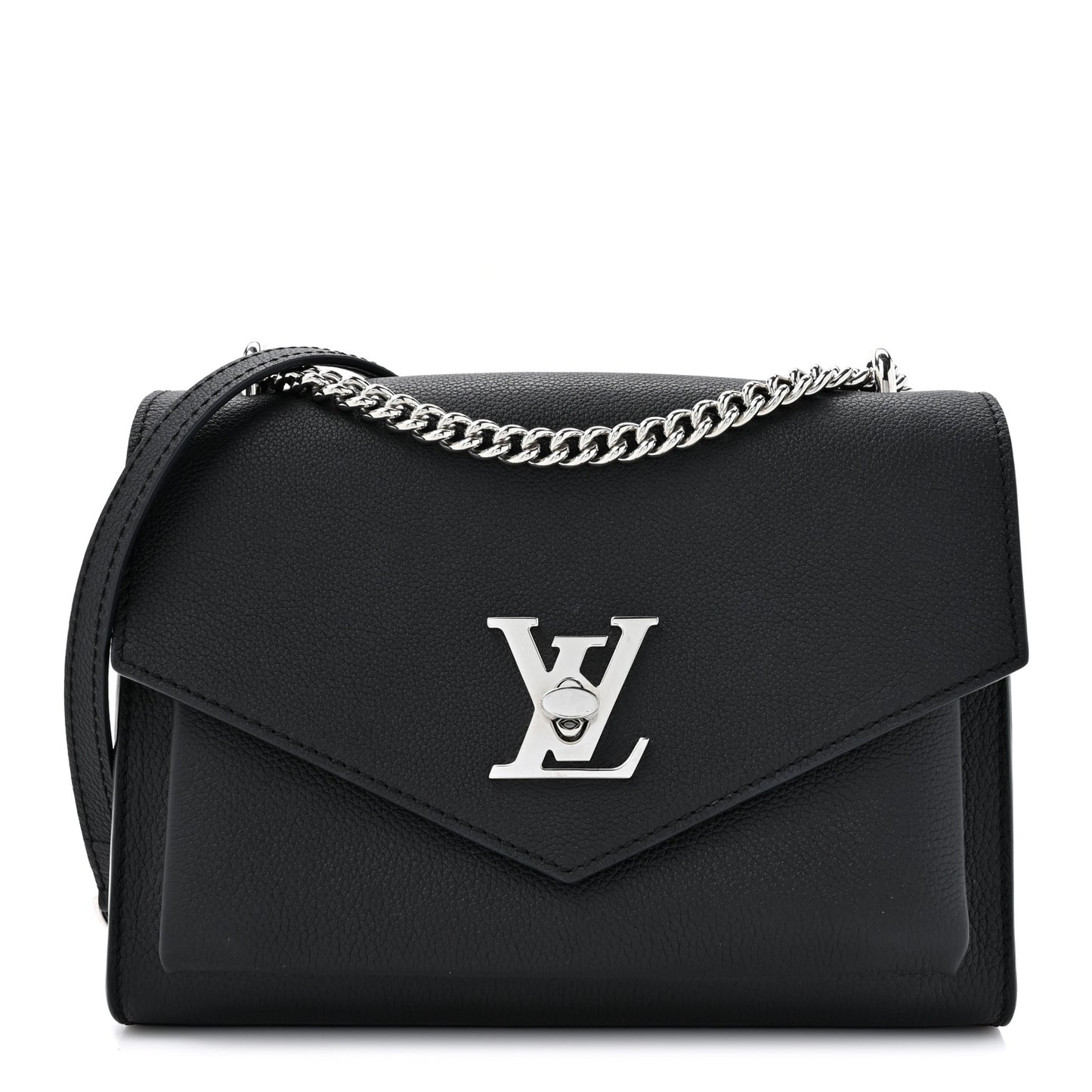 Soft Calfskin Mylockme Chain Bag BB Black