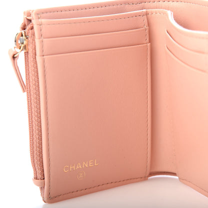 Chanel Caviar Quilted Boy Compact Wallet Rose Clair 6 of 7
