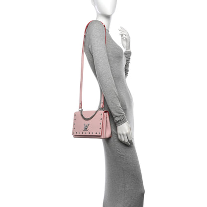 Louis Vuitton Soft Calfskin Lockme II Chain Rivets BB Rose Ballerine 2 of 9