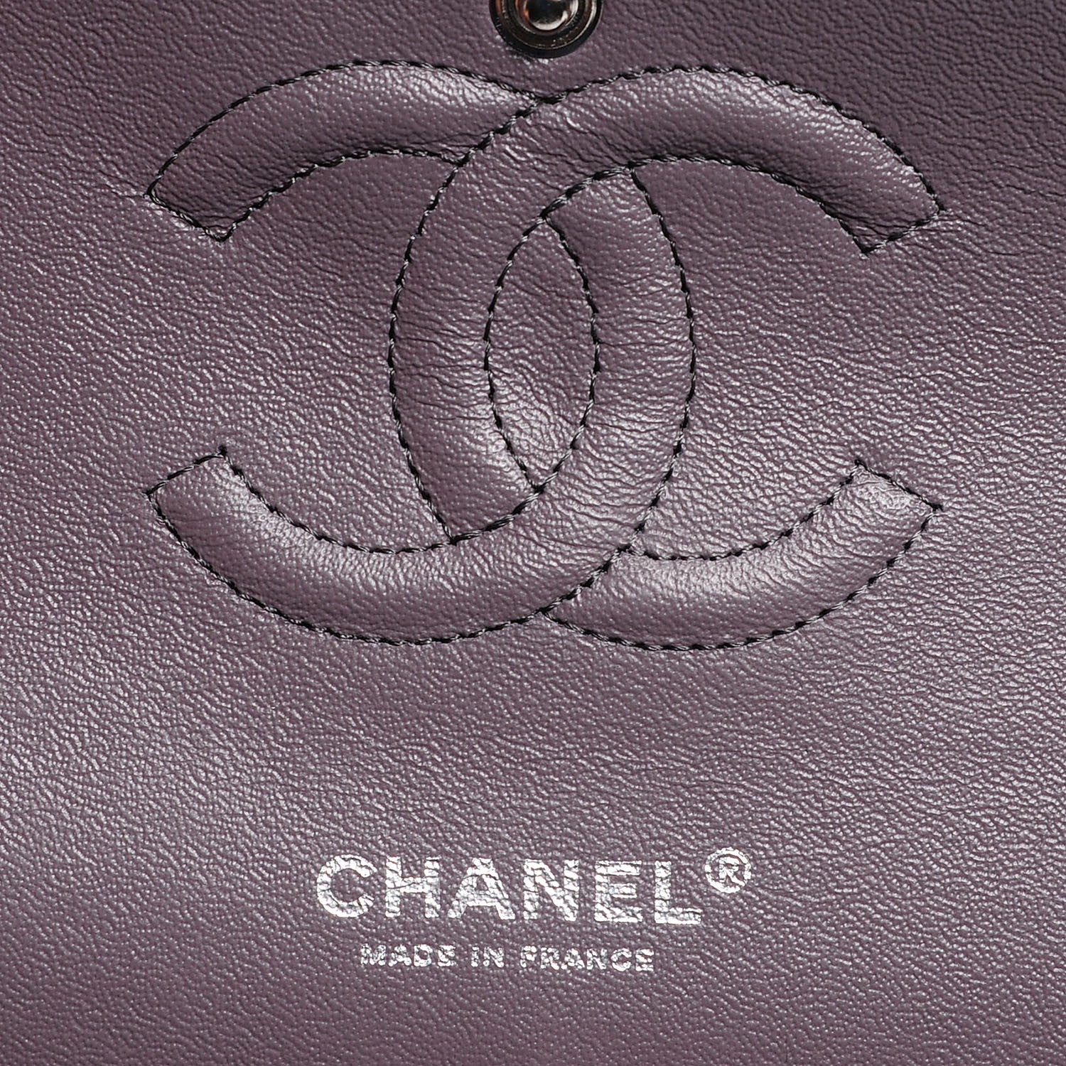 Chanel Iridescent Goatskin Quilted Medium Flap Purple 6 of 9