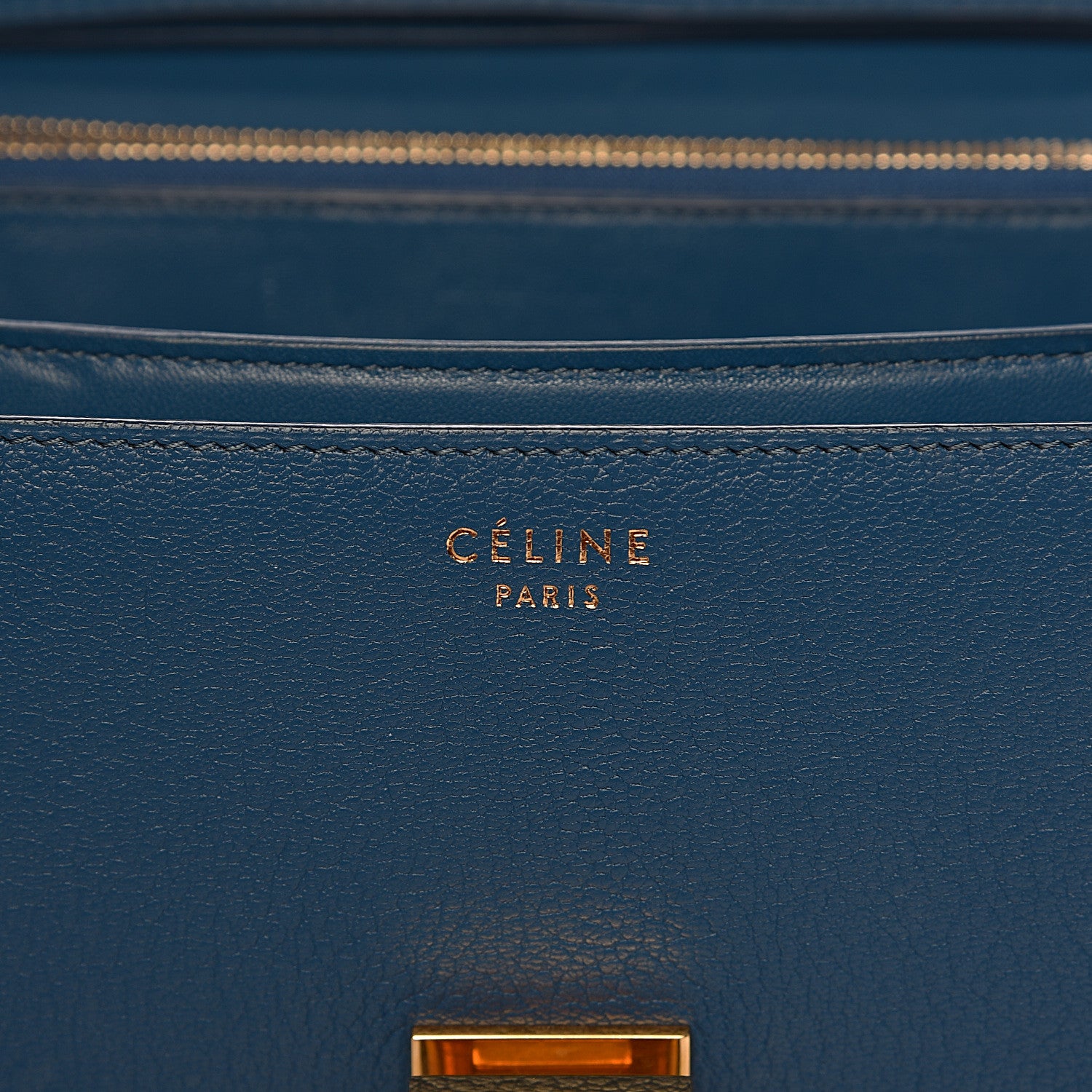 Celine Goatskin Medium Classic Box Flap Bag Deepsea 7 of 11