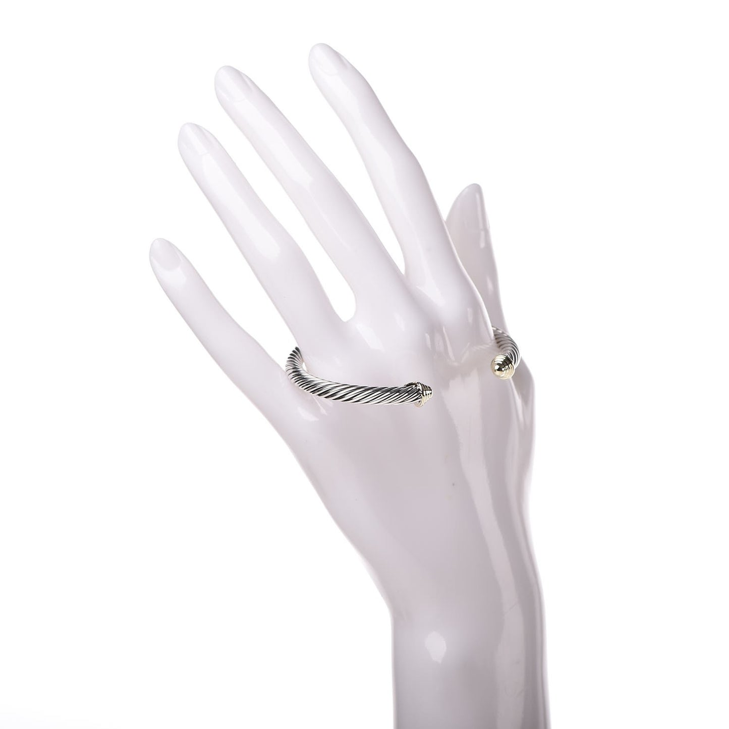 Sterling Silver 14K Yellow Gold 5mm Cable Classics Bracelet