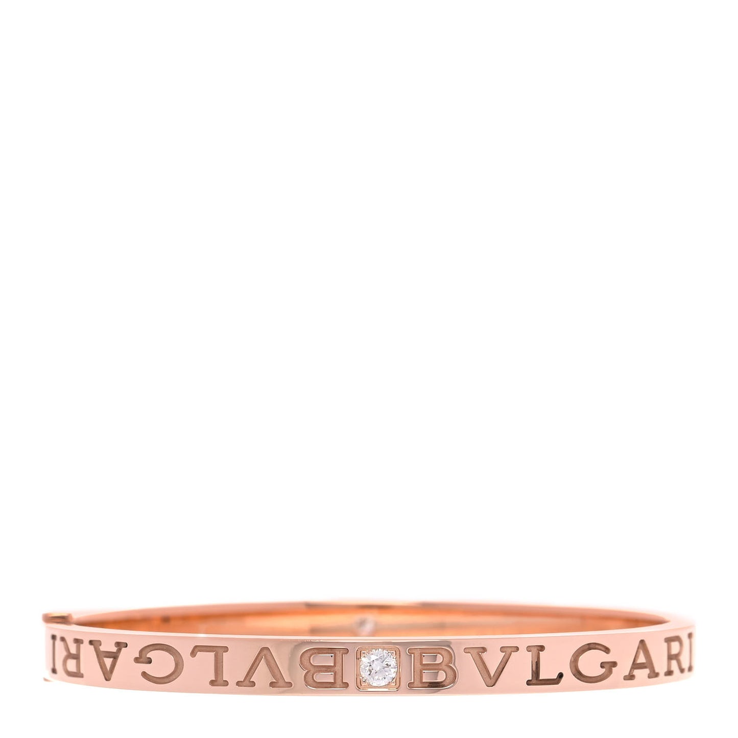 18K Rose Gold Diamond B.Zero1 Essential Bangle Bracelet S