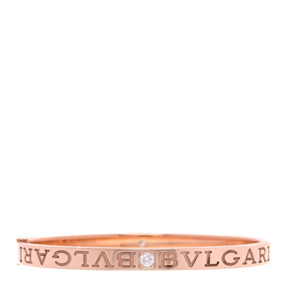 Bulgari 18K Rose Gold Diamond B.Zero1 Essential Bangle Bracelet S 1 of 6
