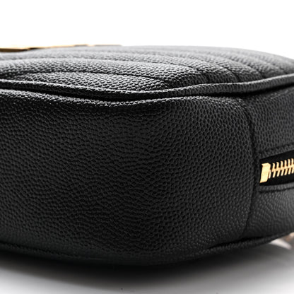 Saint Laurent Grain De Poudre Matelasse Monogram Mini Lou Camera Bag Black 10 of 11